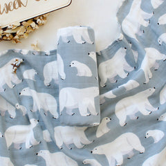 Organic cotton cloth baby swaddled baby blanket