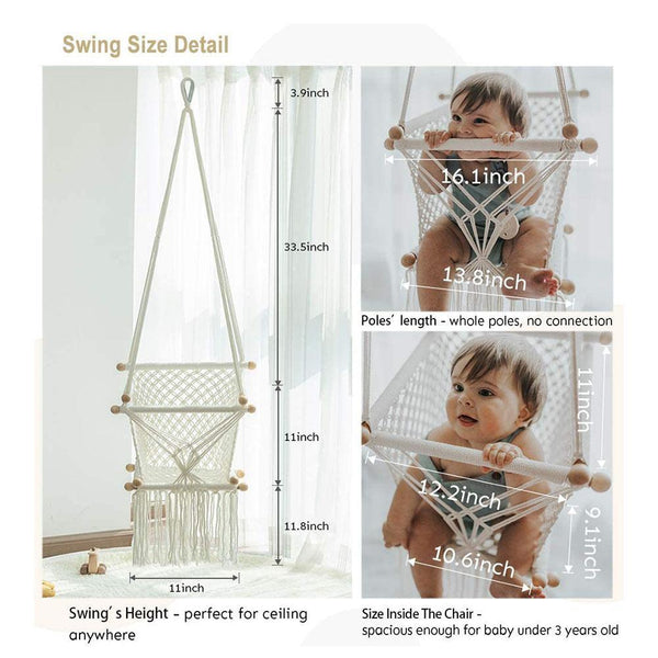 Baby Indoor Swing Hanging Rocking Chair Coaxing Cradle