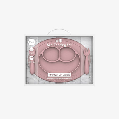 ezpz Mini Feeding Set – Silicone Baby Feeding Set with Suction Plate