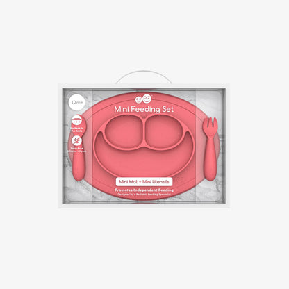 ezpz Mini Feeding Set – Silicone Baby Feeding Set with Suction Plate